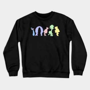 Pastel Trolls Outline Crewneck Sweatshirt